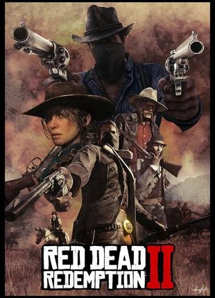 "red dead redemption 2"- постер