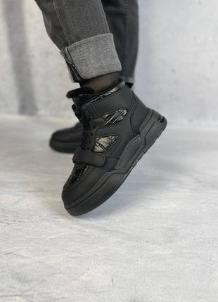 Черные крутящие зимние кроссовки на меху 38, 391 фото