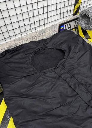 Военный спальник мешок на флисе киборг мужской спальный мешок черный теплый для зимы -256 фото