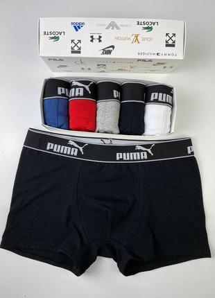 Подарочный набор боксеров трусы-шорты из 5 шт puma с3142 хлопок в коробке3 фото