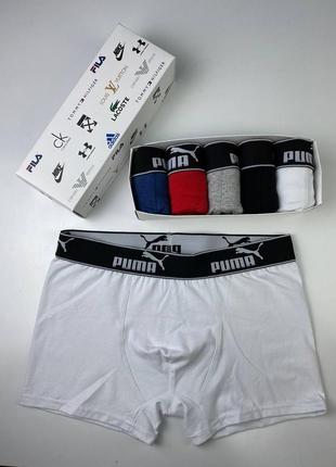 Подарочный набор боксеров трусы-шорты из 5 шт puma с3142 хлопок в коробке6 фото