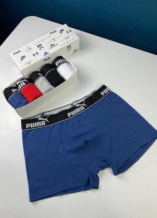 Подарочный набор боксеров трусы-шорты из 5 шт puma с3142 хлопок в коробке5 фото