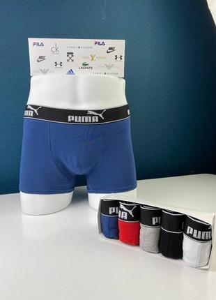 Подарочный набор боксеров трусы-шорты из 4 шт puma с3143 хлопок в коробке8 фото