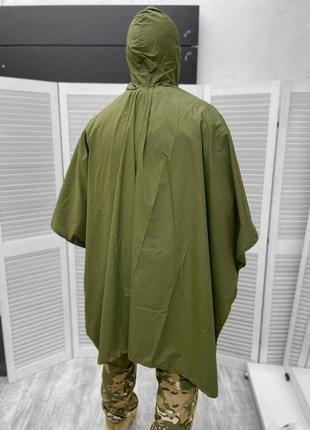 Дощовик-пончо хакі тактичний військовий костюм дощовик універсальний якісний дощовик пончо з капюшоном2 фото
