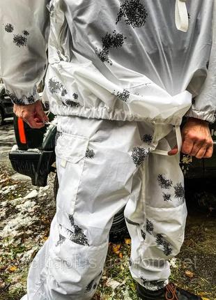 Зимовий маскувальний тактичний костюм ляпки маскувальний костюм мастильний сніг масхалат зсу6 фото