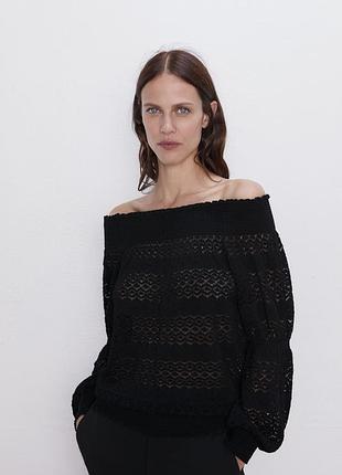 Ажурна блуза від zara розмір m