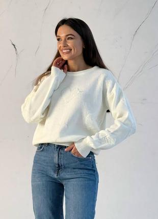 Теплий светр із серцями туречина