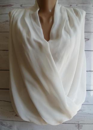 Блуза  белая на запах tu7 фото
