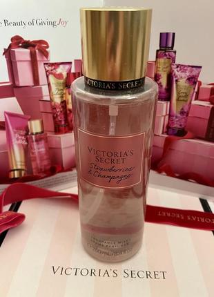 Victoria's secret strawberries & champagne fragrance mist оригинал