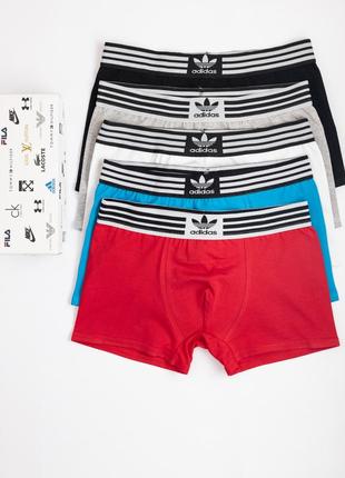 Подарунковий набір боксерів труси-шорти з 5 шт. adidas reluxe с3146 бавовна в коробці  набір: коробк