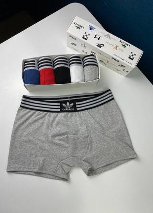 Подарунковий набір боксерів труси-шорти з 4 шт. adidas reluxe з3147 бавовна в коробці2 фото