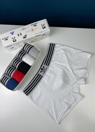 Подарунковий набір боксерів труси-шорти з 3 шт. adidas reluxe з3148 бавовна в коробці5 фото