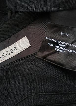 Льняна спідниця jaeger (єгер)  чорного кольору з вишивкою4 фото