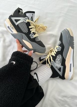 Nike jordan retro 4 x off white black/beige