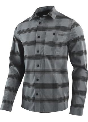 Рубашка tld grind flannel stripe [carbon] lg