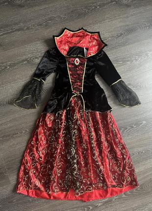 Карнавальна сукня леді вамп вампірша 7 8 років на хеловін