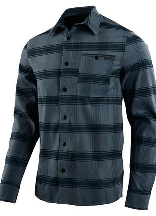 Рубашка tld grind flannel stripe [blue mirage] sm