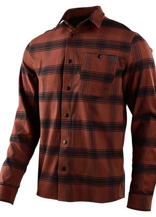 Рубашка tld grind flannel stripe [russet] md1 фото