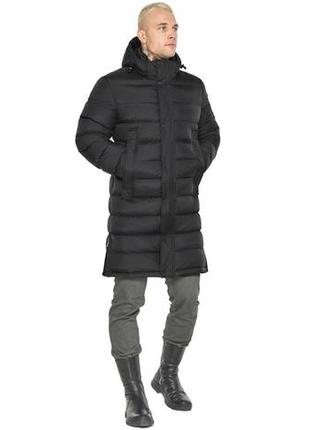 Зимняя чёрная куртка мужская с вместительными карманами модель 51300