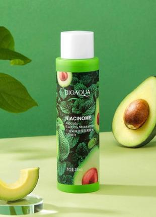 Тонер с никотинамидом и авокадо, сужает поры, увлажняет bioaqua niacinome avocado toner