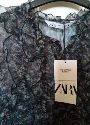 Новая шифоновая блузка zara3 фото