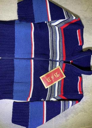 Новий дитячий светр вʼязана кофта на хлопчика 12-18 міс1 фото