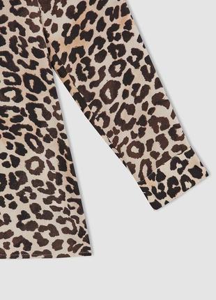Женская свободная рубашка с леопардовым принтом, 4xl8 фото