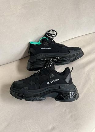 Triple s clear sole black8 фото