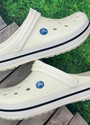 Сабо кроксы crocs crocband white белые топ продаж