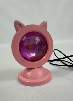 Настольный ночник закат кот