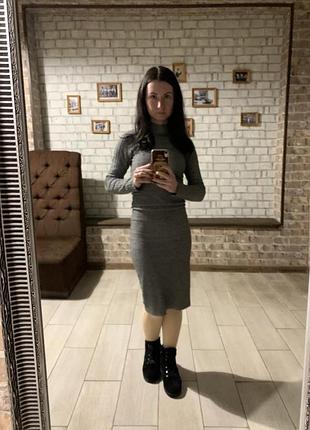 Сукня-гольф в рубчик