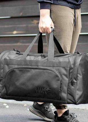 Мужская дорожная спортивная сумка nike rec черная тканевая для путешествий на 60л3 фото