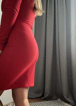 Красное сексуальное облегающее платье2 фото
