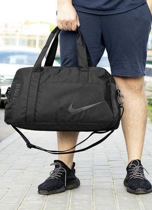 Молодежная спортивная сумка nike just do it black черная текстильная для спортзала и фитнеса на 27л1 фото