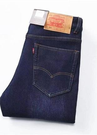 Утепленные зимние мужские джинсы на флисе levis 32,33,34,35,36,38