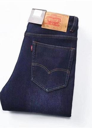 Утеплені чоловічі джинси на флісі levis 31,33,34,35,36,381 фото