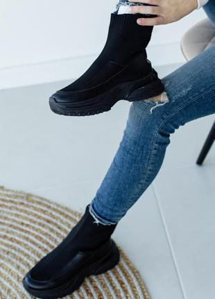 Ботинки женские fashion maple 3319 37 размер 24 см черный9 фото