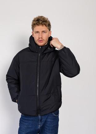 Куртка зимняя мужская оверсайз со съемным капюшоном от s до 5xl