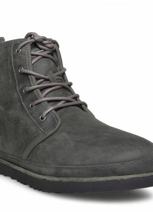 Чоловічі шкіряні угги ugg harkley waterproof charcoal2 фото