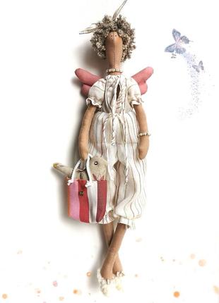Кукла тильда домашний ангел + пакет1 фото