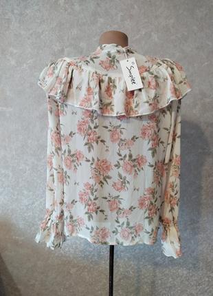 Женская блузка с цветочным принтом, s2 фото
