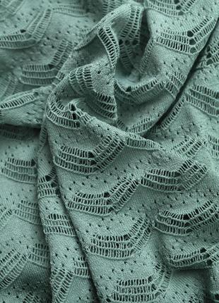 Красивый вискозный джемпер ажурной вязки "so soire" припыленно-зелёного цвета. размер m.8 фото