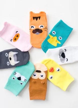 Шкарпетки для немовлят, для малюків зі стоперами 6-18 міс з тваринками