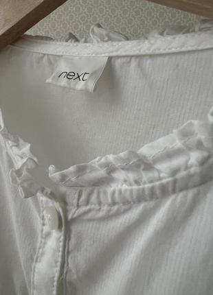 Красива ошатна бавовняна блуза кофта блузка для дівчинки від бренду next (некст).  9 років4 фото