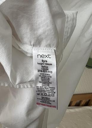 Красива ошатна бавовняна блуза кофта блузка для дівчинки від бренду next (некст).  9 років6 фото