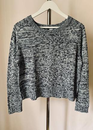 Легкий вкорочений меланжевий светр кофта оверсайз divided by h&m