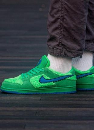 Зимние кроссовки nike sb dunk low grateful dead bears neymar натуральные замша и мех1 фото