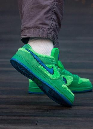Зимние кроссовки nike sb dunk low grateful dead bears neymar натуральные замша и мех6 фото