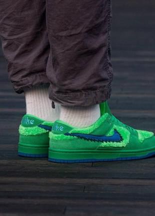 Зимние кроссовки nike sb dunk low grateful dead bears neymar натуральные замша и мех7 фото