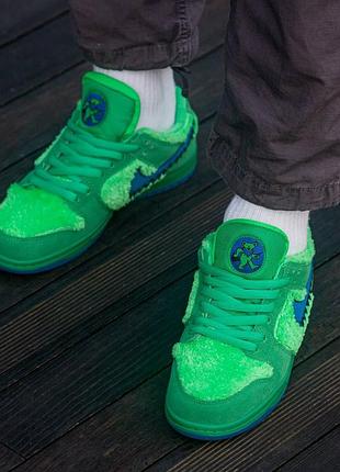 Зимние кроссовки nike sb dunk low grateful dead bears neymar натуральные замша и мех9 фото